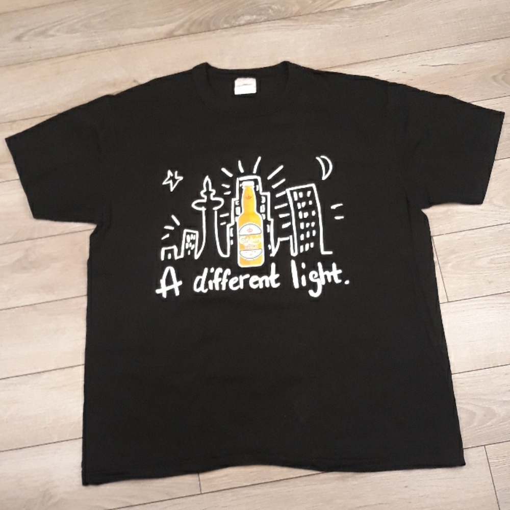 CARLSBERG Beer Brockum A Different Light Single Stitch T Shirt Mens‎ Sz XL VTG